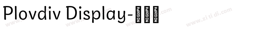 Plovdiv Display字体转换